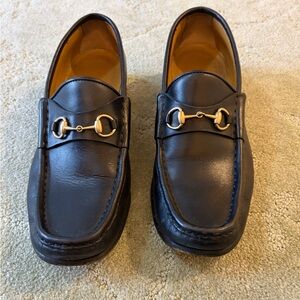 Gucci Jordaan Horsebit Leather Loafers